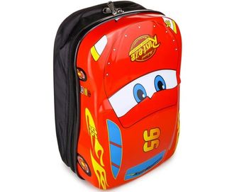 Детский пластиковый рюкзак Тачки Маквин / The Cars Mcqueen красный