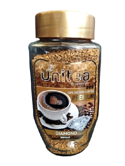 Кофе Unitea "Premium Алмаз" растворимый мягкий, кристалл, 100 г, стекл./бан.