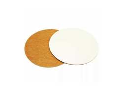Подложка усиленная ДЕРЕВЯННАЯ Белая ламинированная (толщина 3 мм), диаметр 8 см
