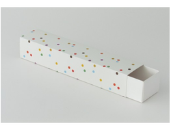 Коробка для макаронс БОЛЬШАЯ, 30*6*5 см, Горох