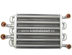 БИТЕРМИЧЕСКИЙ ТЕПЛООБМЕННИК ДЛЯ КОТЛА BAXI MAIN, MAIN FOUR 18 кВт, Westen QUASAR D 24F, арт 5700520