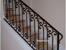 Художественные кованые перила для лестницы - ВИНТАЖ -