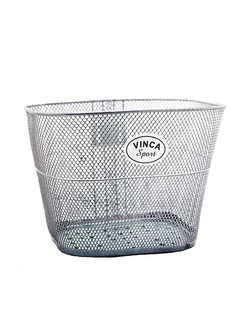 Корзина для велосипеда передняя с креплением на "усы" P 02 silver