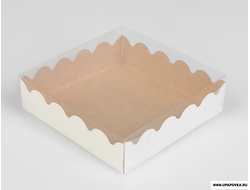 Коробка для печенья 15 х 15 х 3 см Бурый