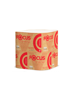 Туалетная бумага листовая Focus V-fold, 2-слойная, белая, 10,8х23 см, 250 листов