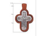 Крест Православный, дерево-металл. Номер 3