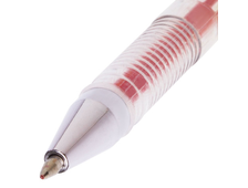 Ручка гелевая BRAUBERG &quot;Zero&quot;, корпус прозрачный, толщина письма 0,5 мм, 141020, красная