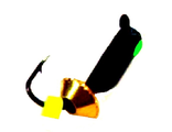 Мормышка вольфрамовая Столбик диск зел.точка вес.0.47gr.12mm. d-2.0mm,