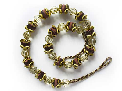 Подхват «Ажурный, с бусинкой»