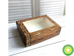 Коробка для мыла "Деревянный ящик", 15х11х4см.