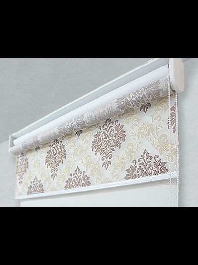 Двойные рулонные шторы - портьера+тюль.