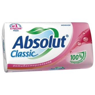 Мыло туалетное 90 г, ABSOLUT (Абсолют) &quot;Нежное&quot;, антибактериальное, 6001,6058 600589