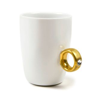 КРУЖКА С КОЛЬЦОМ, подарок, 2 CARAT CUP, обручальное кольцо, кольцо золотое, чашка, купить, чай
