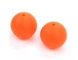 Силиконовые бусины 15 мм, цвет оранжевый