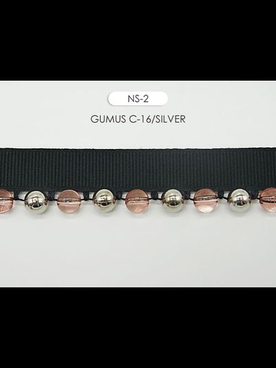 Арт. NS. Отделочная тесьма с бусинками оптом и на отрез