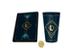 Набор подарочный League Of Legends Hextech logo Бокал 400ml + значок + Записная книжка