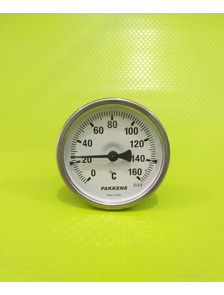 Термометр PAKKENS с погружной гильзой 100 мм, диапазон измеряемых температур от 0° до 160°С  Артикул: ST-0586