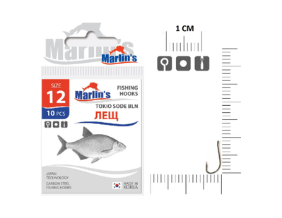 Крючки &quot;Marlin&#039;s&quot; ЛЕЩ TOKIO SODE BLN №12  уп.10шт. (10уп.) M00111BLN-012