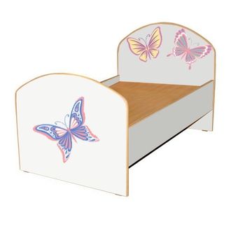 Кровать детская 1 Бабочки трехцветные (серия 2)