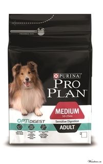 PRO PLAN Optidigest Medium Adult Про План Медиум Эдалт корм для взрослых собак средних пород с чувствительным пищеварением - ягненок, рис, 3 кг