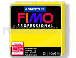 Пластика (запекаемая) Fimo Professional, цвет-чисто-желтый(8004-100), вес-85 гр