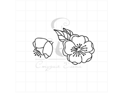 Штамп цветки сакуры