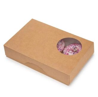 Коробка для пончиков с окошком ECO DONUTS M (27*18*5,5 см), 1 шт