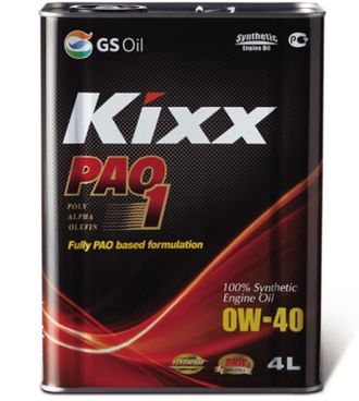 KIXX PAO 0W40 API SN, ACEA A3/B4/C3 масло мот синт 4л
