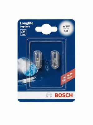 Лампа BOSCH Longlife Daytime W5W 12V W5W блистер ком/кт 2 шт.