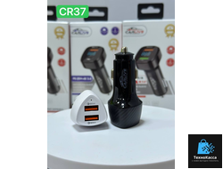 Автомобильное зарядное устройство Carlive CR37 QC3.0 + QC3.0 (White) без упаковки 10pcs