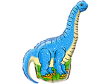 Шар (14&#039;&#039;/36 см) Мини-фигура, Динозавр диплодок, Синий, 1 шт.
