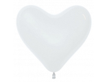 Сердце (16&#039;&#039;/41 см) Белый (005), пастель, 25 шт.