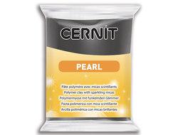 полимерная глина Cernit Pearl, цвет-black 100 (черный перламутр), вес-56 грамм