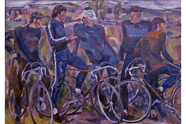 «Велосипедисты», 1980 г., холст, масло, 120х170