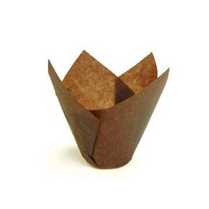 Бумажные формы Тюльпаны МИНИ коричневые, 35*40 мм, 20 шт