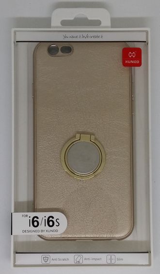 Защитная крышка iPhone 6/6S Xundd, с кольцом-держателем, золото