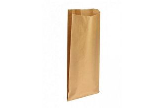 Бумажный пакет БЕЗ ручек Крафт  (30*10+5 см), 1 шт (дно склеено)