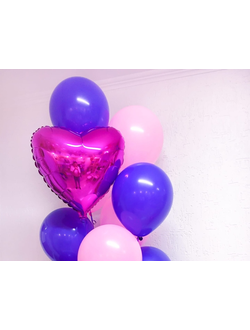 розовые и фиолетовые воздушные шары Краснодар