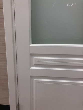 Межкомнатная дверь "Турин" эмаль белая (стекло)