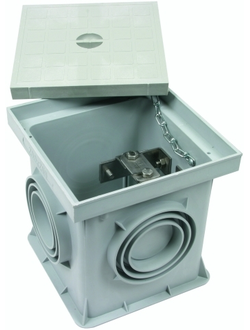 549050 Пластиковый смотровой колодец для подземного монтажа тип UF, с разделительной клеммой St/tZn 197x197x204 мм