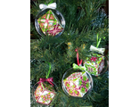 Набор шаров «Рождественские 1-4» DS429 (алмазная вышивка) mn