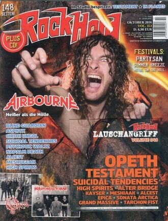 ROCK HARD Magazine October 2016 Airbourne Cover ИНОСТРАННЫЕ МУЗЫКАЛЬНЫЕ ЖУРНАЛЫ, INTPRESSSHOP