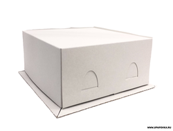 Коробка для торта 21 x 21 x 10 см Белый