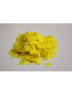 Конфетти бумажное яркий желтый,  1,5 см