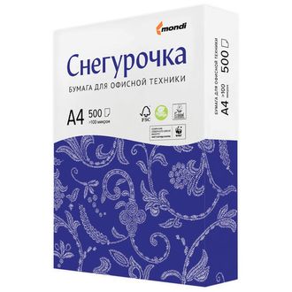 Бумага СНЕГУРОЧКА А4, 80 г/м2, 500 л. класс «С», Сыктывкар, белизна 96%, 146% (CIE) 110071