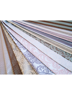 Шелковая портьерная ткань с компаньонами и двусторонним рисунком на отрез по оптовым ценам