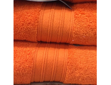Набор махровых полотенец 100% хлопок. Турция. Оранжевое. 150Х100 см. и 50Х90 см.