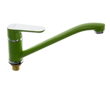 Смеситель для кухни с гайкой однорычажный, Силумин, Зелёный Accoona A4166K