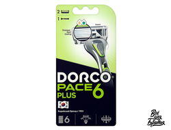 Станок для бритья Dorco Pace 6 Plus с 7 лезвиями, 2 кассеты