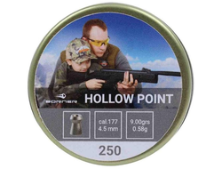 Пули для пневматического оружия Borner Hollow Point калибр 4,5 мм, 0,58 грамм (250 шт)